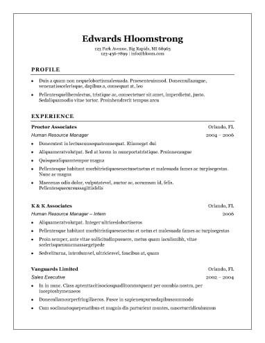 30 Basic Resume Templates