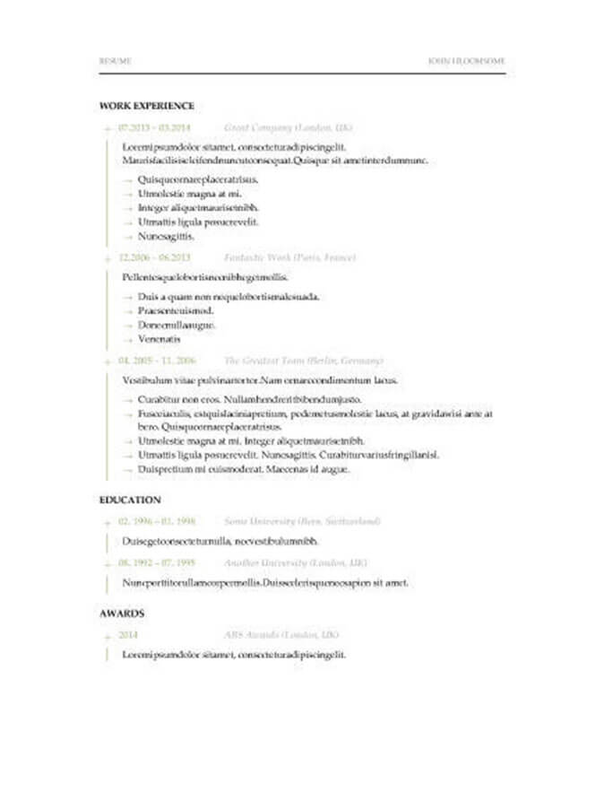 simple resume templates 75 examples free download clean modern resume template