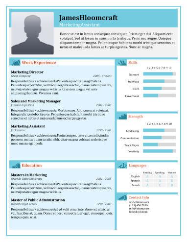 On a Scale Resume Template