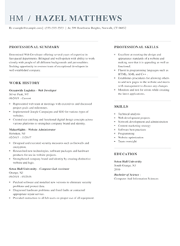 resume examples healthcare-support