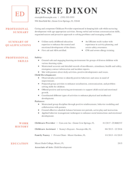 District Manager resume example