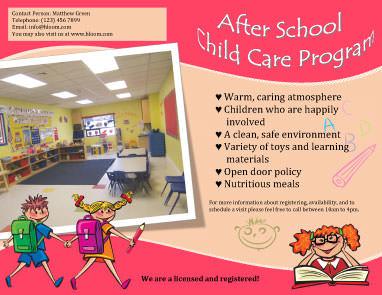 child care flyer template