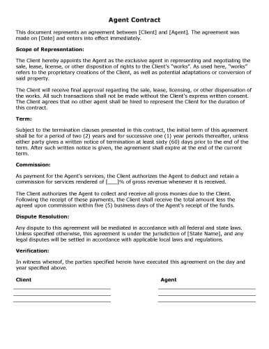 Printing Service Agreement Template