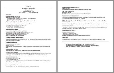 American History CV