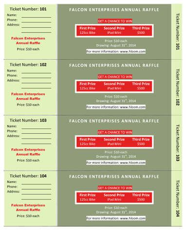 Numbered Event Ticket Template Free from www.hloom.com