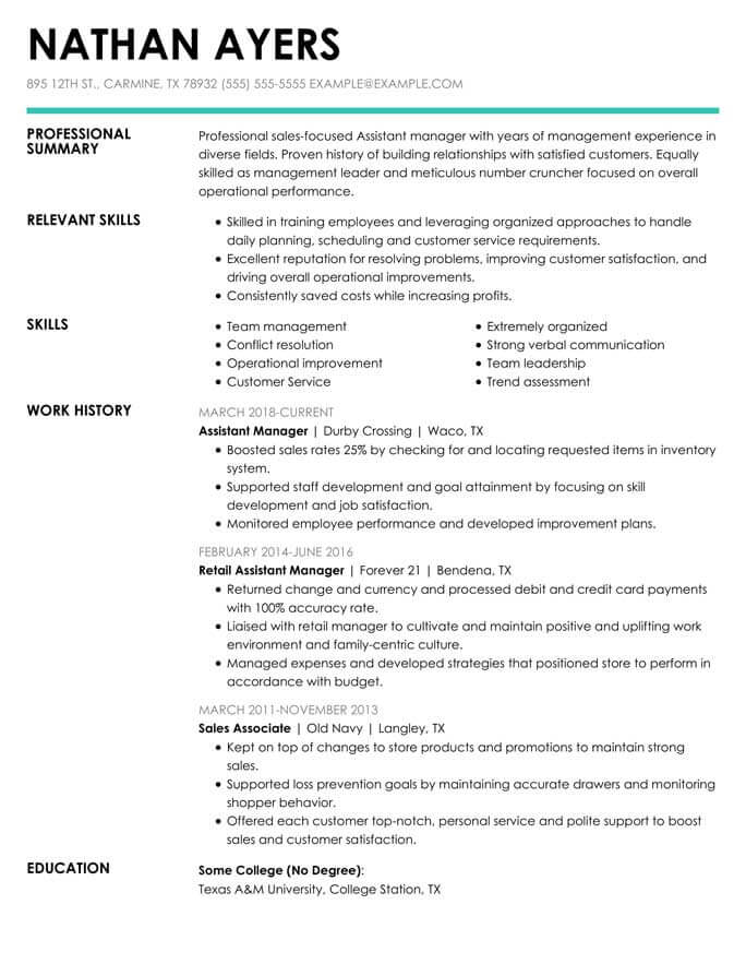 Combination Resume Template Free Download from www.hloom.com