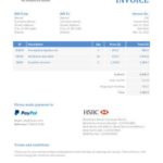 Banker Blues Invoice Template Word