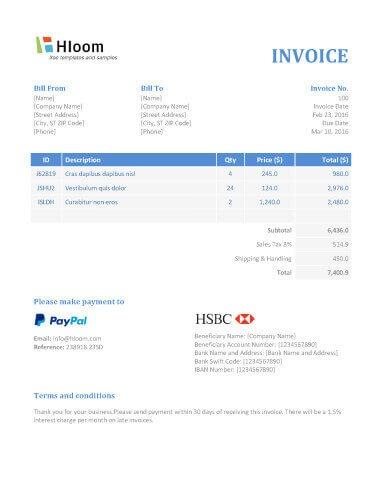 19 Blank Invoice Templates Microsoft Word Hloom