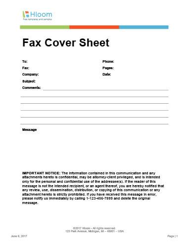 Fax avec bandeau en en-tête