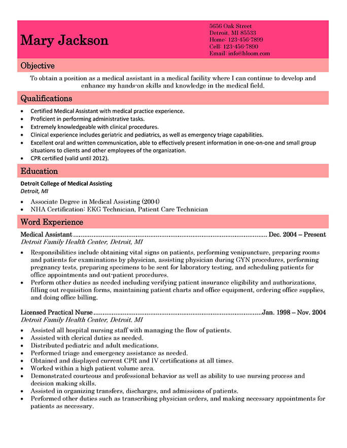 16-free-medical-assistant-resume-templates-hloom