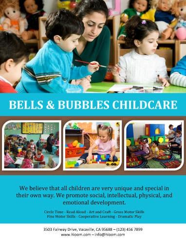 Bells and Bubbles ChildCare Flyer Template