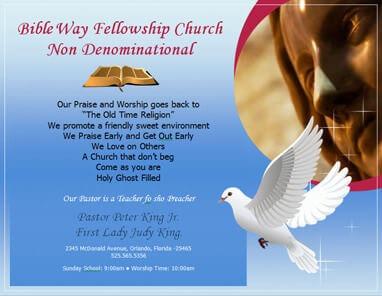 Bible Way Fellowship Church Flyer Template