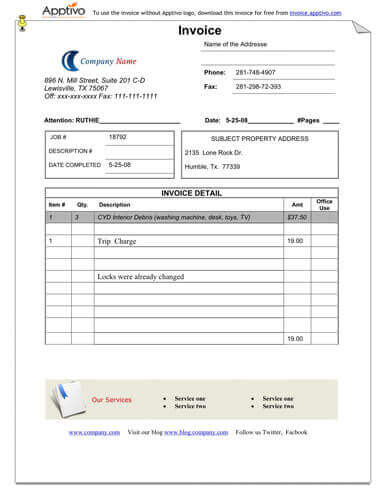 Furniture Receipt Template