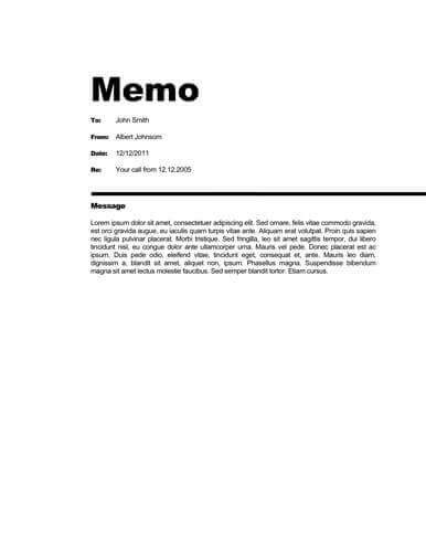Memo Format [Bonus: 48 Memo Templates] | Hloom