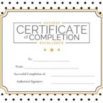 certificate of completion templates free
