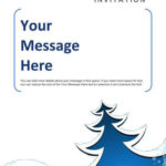 Blue Christmas party invitation sample