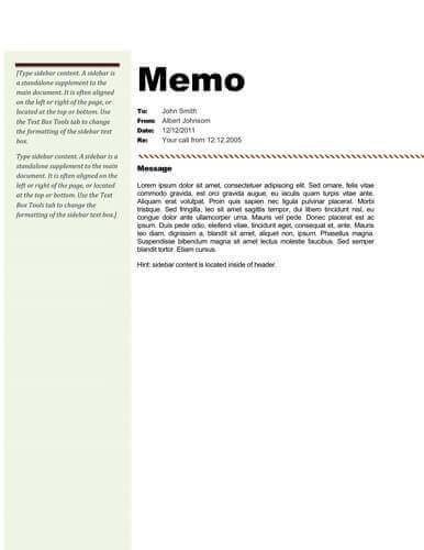 Memo Format Bonus 48 Memo Templates Hloom