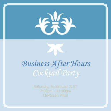 Business After Hours Cocktail Party Invitation