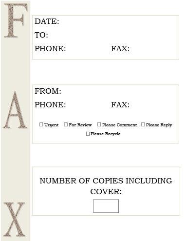 29 Plantillas De Hoja De Portada De Fax Imprimible Gratis Hloom