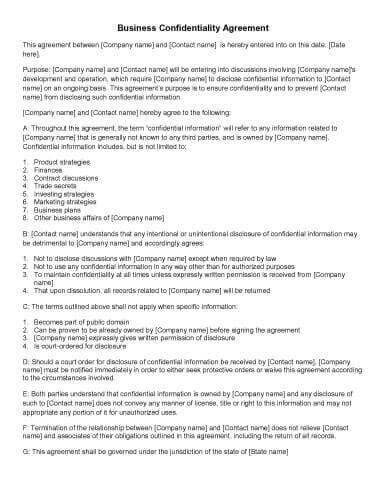 Pre Contract Agreement Template Pre Contract Agreement Template