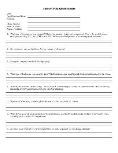 Paper Survey Template from www.hloom.com