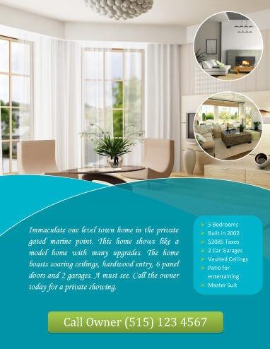 Call owner Real Estate Flyer with circles
