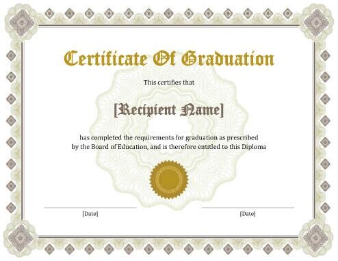 university degree certificate template