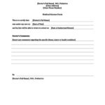 Children’s Clinic Medical Excuse Form Template
