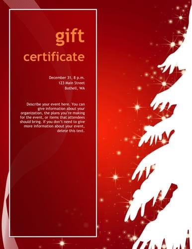 Christmas gift certificate template