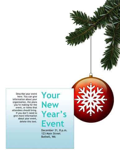 Christmas tree hanging decoration Party invitation