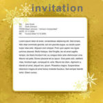Christmas yellow invitation sample