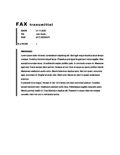 Modello fax classico con bordo