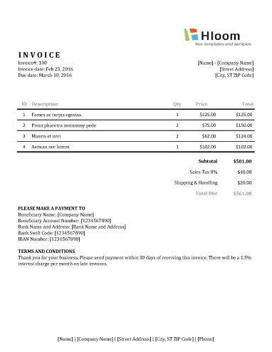 19 blank invoice templates in ms excel excel format invoice