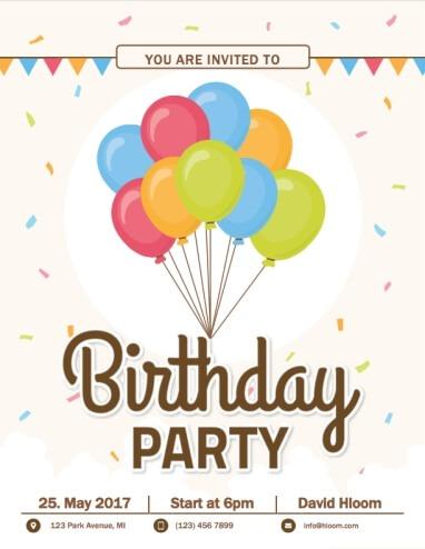 Free Birthday Invitations Template from www.hloom.com