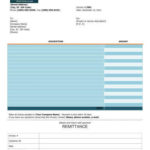 Colorful free invoice with remittance slip
