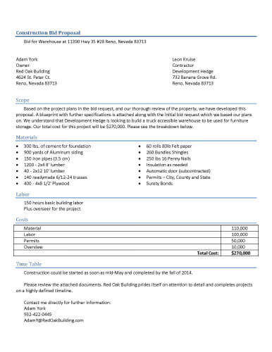 Free Business Proposal Sample Letter