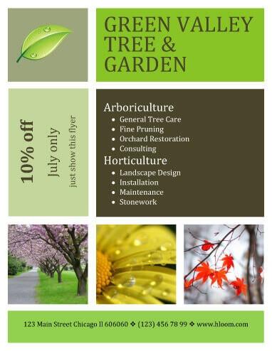 Contemporary design with coupon Landscaping Flyer Template