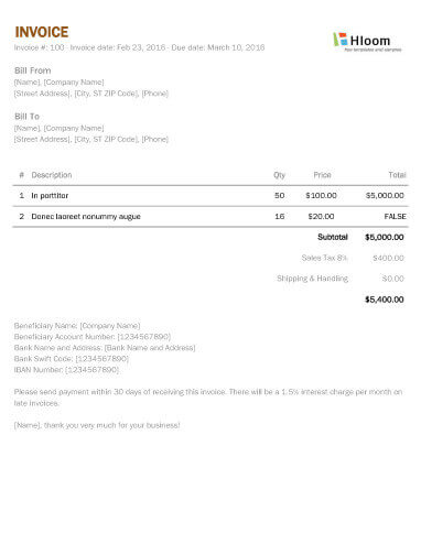 Excel 2010 Invoice Template from www.hloom.com