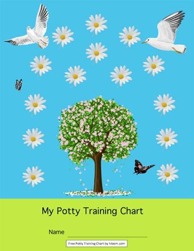 Cute Artsy Potty Chart with Daisies