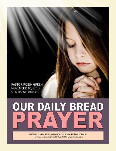Daily Bread Prayer Flyer Template