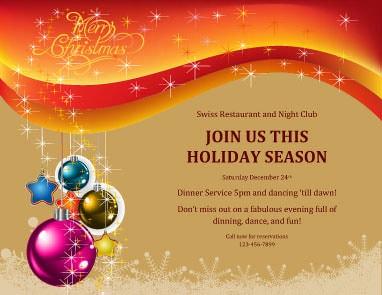 Dinner and Dancing Evening Invite