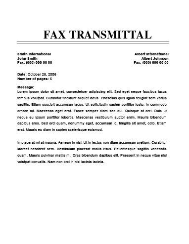 Copertina fax efficiente