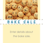 Egg Face Bake Sale Flyer