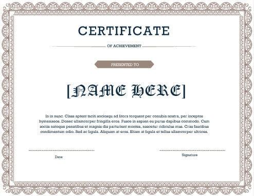27 Printable Award Certificates Achievement Merit Honor Hloom