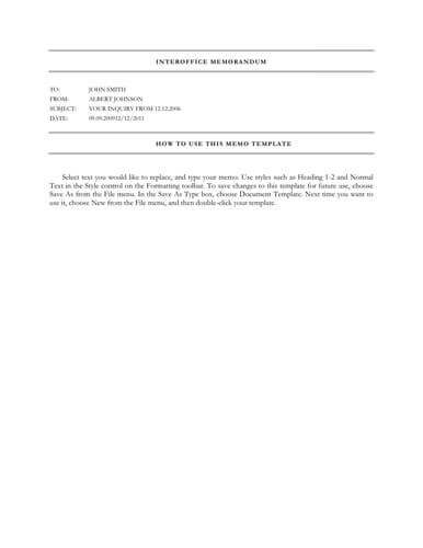 Ms Office Memo Template from www.hloom.com