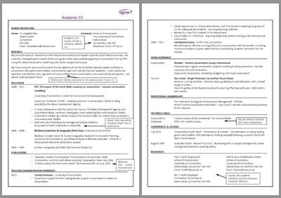 Environmental Studies and Politics Academic CV