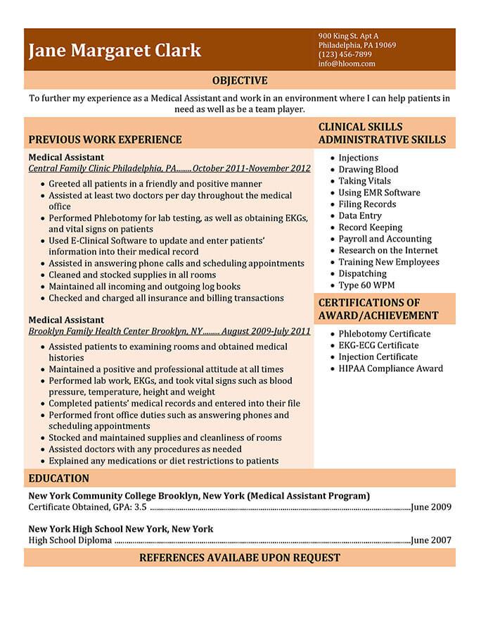 16 Free Medical Assistant Resume Templates