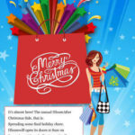 Exploding Shopping bag christmas flyer template