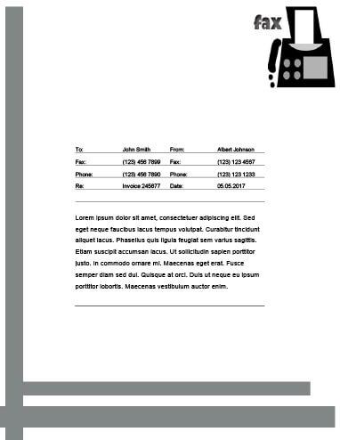 Modèle de fax avec fax