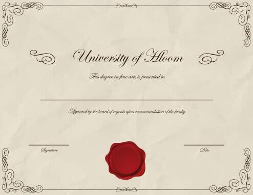 university degree certificate template